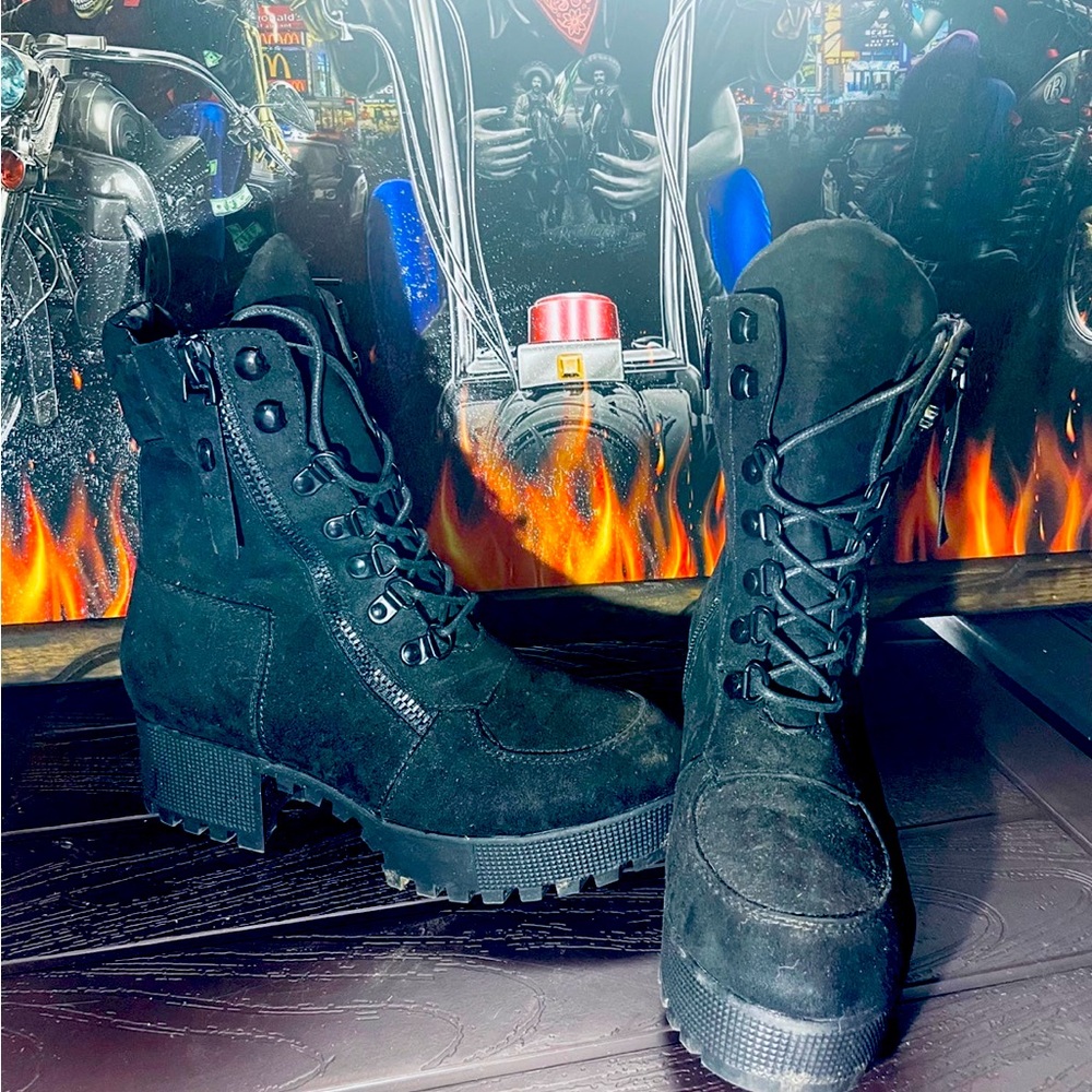 Nasty Gal Combat Heeled Boot